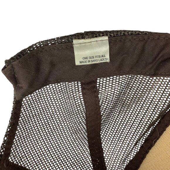 Vtg Brown Steel Company Construction Trucker Hat Mesh Snapback Adjustable Ohio - Picture 2 of 7